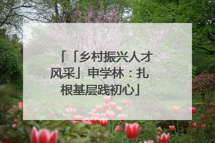 「乡村振兴人才风采」申学林：扎根基层践初心