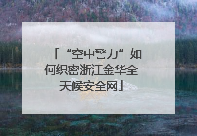 “空中警力”如何织密浙江金华全天候安全网