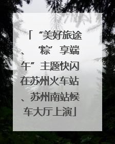 “美好旅途、‘粽’享端午”主题快闪在苏州火车站、苏州南站候车大厅上演