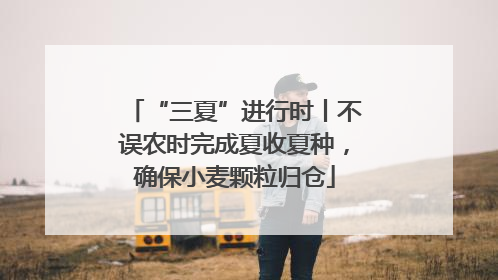 “三夏”进行时丨不误农时完成夏收夏种，确保小麦颗粒归仓