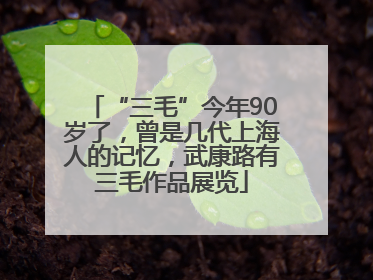 “三毛”今年90岁了，曾是几代上海人的记忆，武康路有三毛作品展览