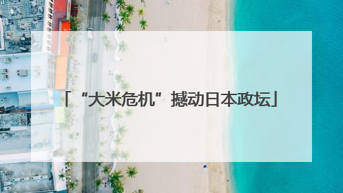 “大米危机”撼动日本政坛