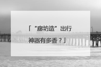 “廊坊造”出行神器有多香？