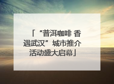 “普洱咖啡 香遇武汉”城市推介活动盛大启幕