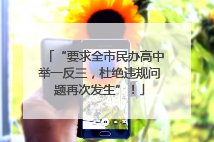 “要求全市民办高中举一反三，杜绝违规问题再次发生”！