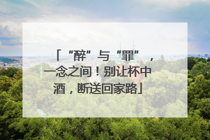 “醉”与“罪”，一念之间！别让杯中酒，断送回家路