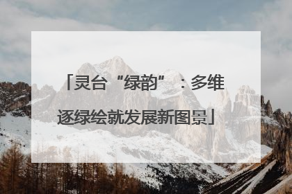 灵台“绿韵”：多维逐绿绘就发展新图景