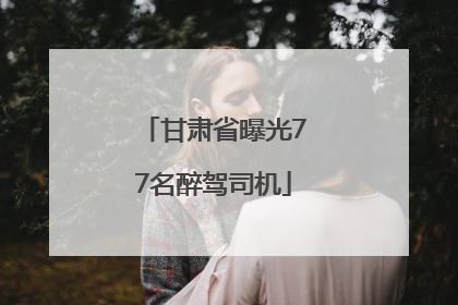 甘肃省曝光77名醉驾司机