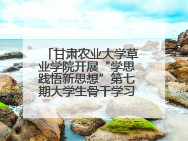 甘肃农业大学草业学院开展“学思践悟新思想”第七期大学生骨干学习班主题实践活动