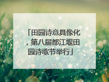 田园诗意具像化，第八届都江堰田园诗歌节举行