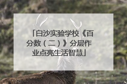白沙实验学校《百分数（二）》分层作业点亮生活智慧