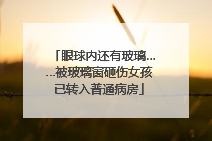 眼球内还有玻璃……被玻璃窗砸伤女孩已转入普通病房