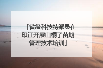 省级科技特派员在印江开展山桐子苗期管理技术培训