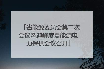 省能源委员会第二次会议暨迎峰度夏能源电力保供会议召开