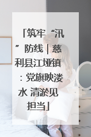 筑牢“汛”防线｜慈利县江垭镇：党旗映溇水 清淤见担当