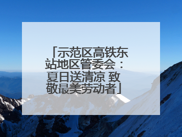 示范区高铁东站地区管委会：夏日送清凉 致敬最美劳动者