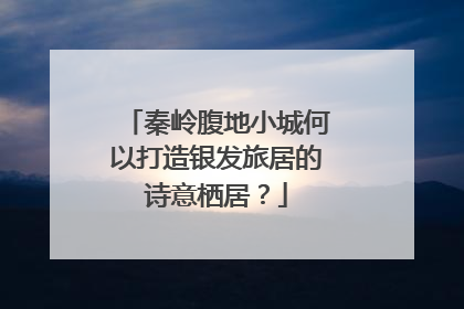 秦岭腹地小城何以打造银发旅居的诗意栖居？