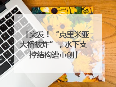突发！“克里米亚大桥被炸”，水下支撑结构遭重创