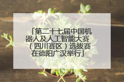 第二十七届中国机器人及人工智能大赛（四川赛区）选拔赛在德阳广汉举行