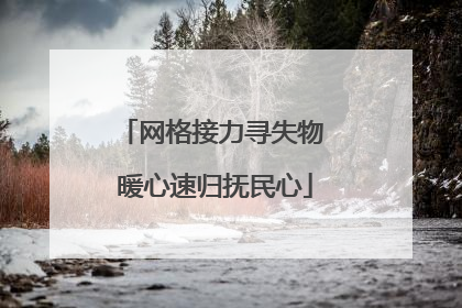 网格接力寻失物 暖心速归抚民心