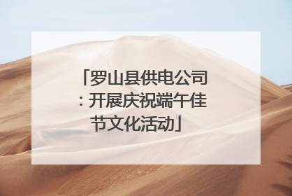 罗山县供电公司：开展庆祝端午佳节文化活动
