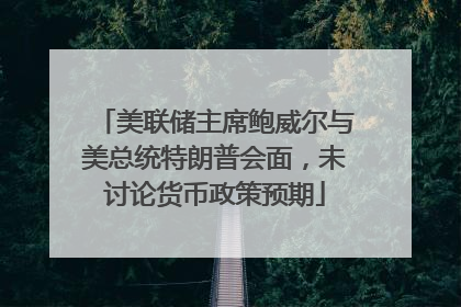 美联储主席鲍威尔与美总统特朗普会面，未讨论货币政策预期