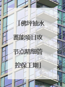 佛坪抽水蓄能项目攻节点精细管控保工期