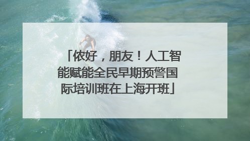 侬好，朋友！人工智能赋能全民早期预警国际培训班在上海开班