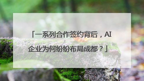 一系列合作签约背后，AI企业为何纷纷布局成都？