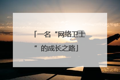 一名“网络卫士”的成长之路