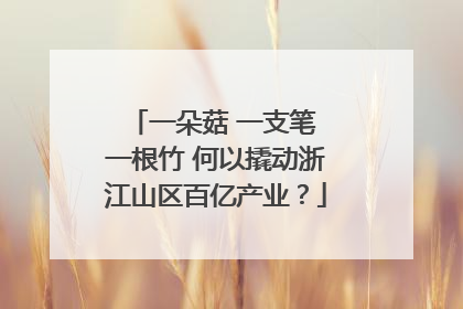 一朵菇 一支笔 一根竹 何以撬动浙江山区百亿产业？