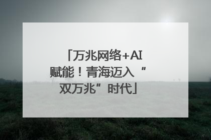 万兆网络+AI赋能！青海迈入“双万兆”时代
