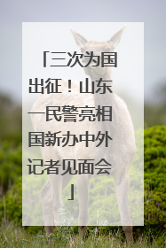 三次为国出征！山东一民警亮相国新办中外记者见面会