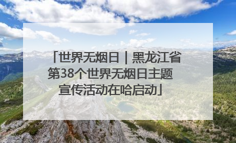 世界无烟日｜黑龙江省第38个世界无烟日主题宣传活动在哈启动