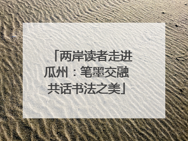 两岸读者走进瓜州：笔墨交融共话书法之美