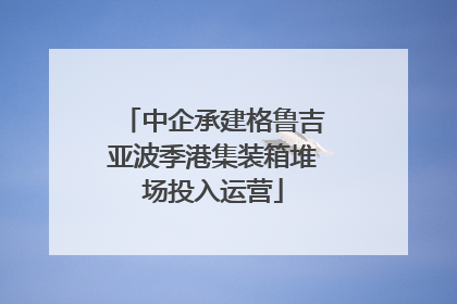 中企承建格鲁吉亚波季港集装箱堆场投入运营