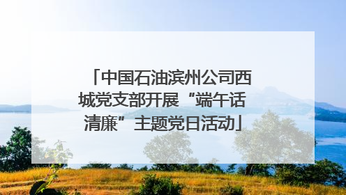 中国石油滨州公司西城党支部开展“端午话清廉”主题党日活动