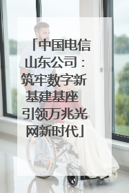 中国电信山东公司：筑牢数字新基建基座 引领万兆光网新时代