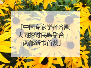 中国专家学者齐聚大同探讨民族融合 两部新书首发