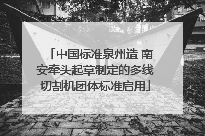 中国标准泉州造 南安牵头起草制定的多线切割机团体标准启用