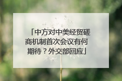 中方对中美经贸磋商机制首次会议有何期待？外交部回应