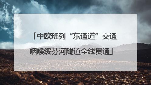 中欧班列“东通道”交通咽喉绥芬河隧道全线贯通
