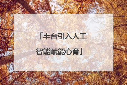 丰台引入人工智能赋能心育