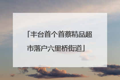 丰台首个首蔡精品超市落户六里桥街道