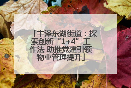 丰泽东湖街道：探索创新“1+4”工作法 助推党建引领物业管理提升