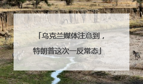 乌克兰媒体注意到，特朗普这次一反常态
