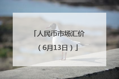 人民币市场汇价（6月13日）