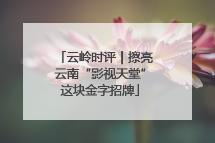 云岭时评｜擦亮云南“影视天堂”这块金字招牌