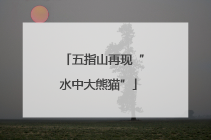 五指山再现“水中大熊猫”