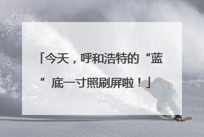 今天，呼和浩特的“蓝”底一寸照刷屏啦！